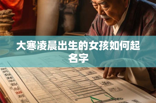 大寒凌晨出生的女孩如何起名字
