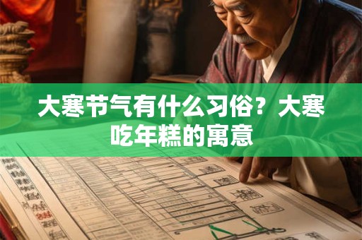 大寒节气有什么习俗？大寒吃年糕的寓意