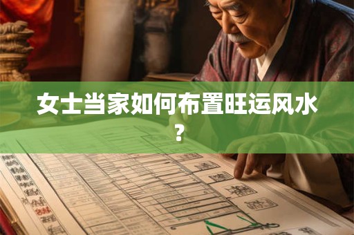 详细阅读:女士当家如何布置旺运风水? 女士当家如何布置旺运风水?