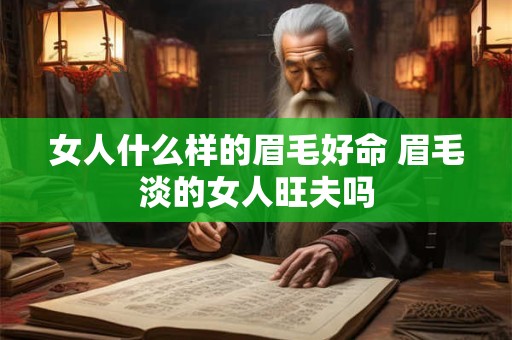 女人什么样的眉毛好命 眉毛淡的女人旺夫吗
