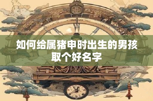 如何给属猪申时出生的男孩取个好名字