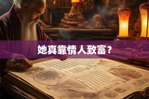 她真靠情人致富？