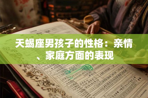 天蝎座男孩子的性格：亲情、家庭方面的表现