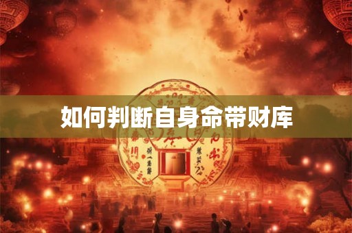 如何判断自身命带财库