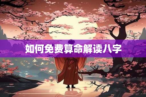 如何免费算命解读八字