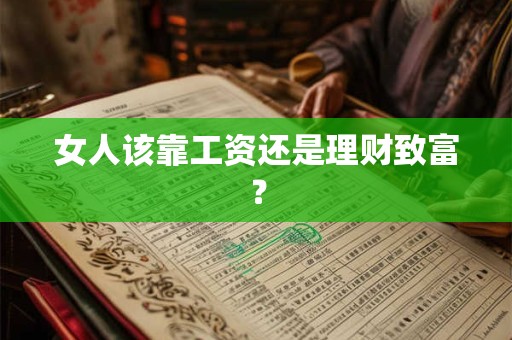 女人该靠工资还是理财致富？
