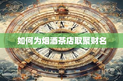 如何为烟酒茶店取聚财名