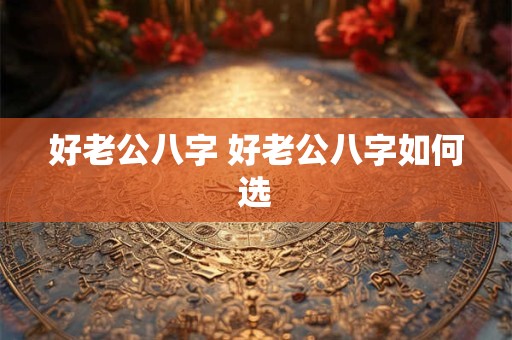 好老公八字 好老公八字如何选