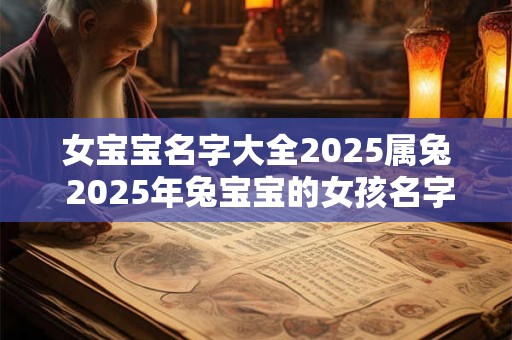 女宝宝名字大全2025属兔 2025年兔宝宝的女孩名字有哪些