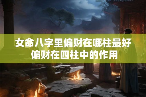 女命八字里偏财在哪柱最好 偏财在四柱中的作用