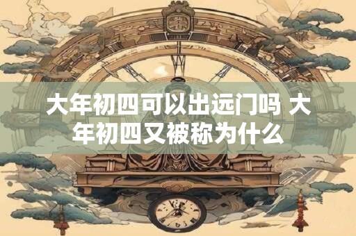 大年初四可以出远门吗 大年初四又被称为什么