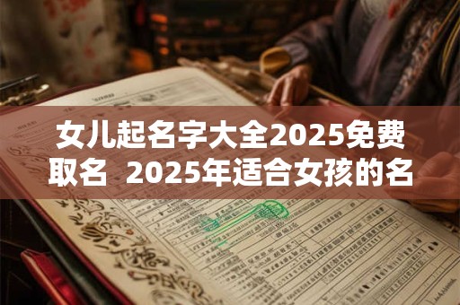 女儿起名字大全2025免费取名  2025年适合女孩的名字