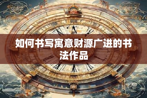 如何书写寓意财源广进的书法作品