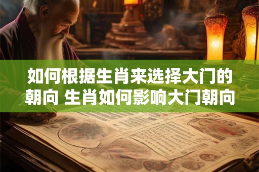 如何根据生肖来选择大门的朝向 生肖如何影响大门朝向的选择