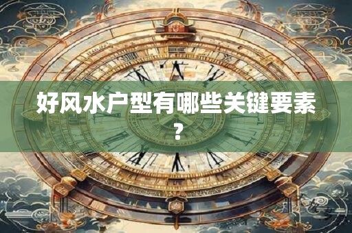 好风水户型有哪些关键要素？