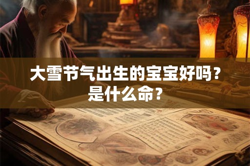 大雪节气出生的宝宝好吗？是什么命？