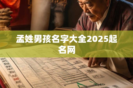 孟姓男孩名字大全2026起名网 孟姓男孩名字大全2026起名网