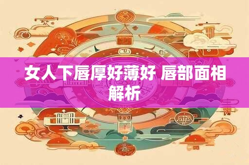 女人下唇厚好薄好 唇部面相解析