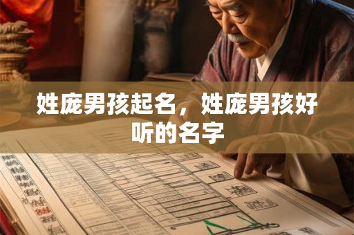 姓庞男孩起名，姓庞男孩好听的名字