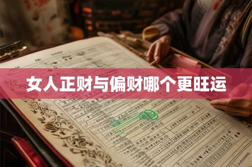 女人正财与偏财哪个更旺运