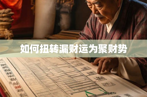 如何扭转漏财运为聚财势