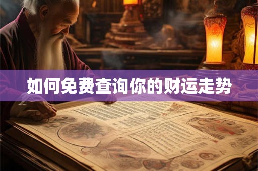 如何免费查询你的财运走势