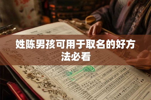 姓陈男孩可用于取名的好方法必看