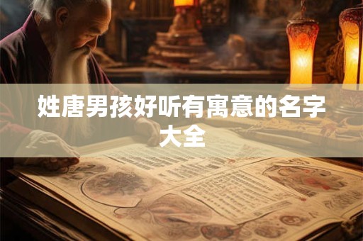 姓唐男孩好听有寓意的名字大全