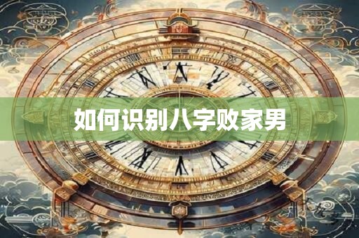 如何识别八字败家男