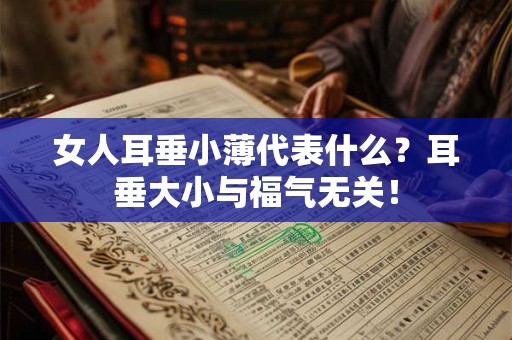 女人耳垂小薄代表什么？耳垂大小与福气无关！