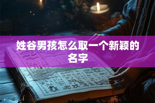 姓谷男孩怎么取一个新颖的名字
