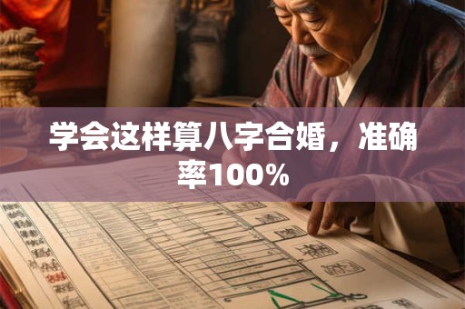 学会这样算八字合婚，准确率100%