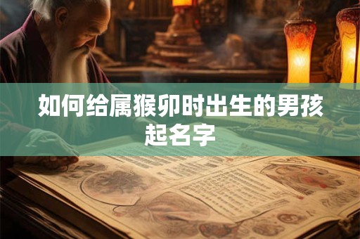 如何给属猴卯时出生的男孩起名字