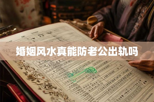婚姻风水真能防老公出轨吗