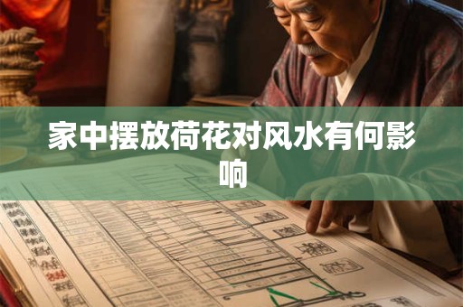 家中摆放荷花对风水有何影响