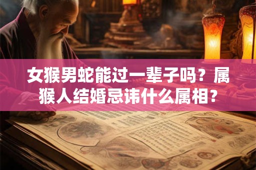 女猴男蛇能过一辈子吗？属猴人结婚忌讳什么属相？
