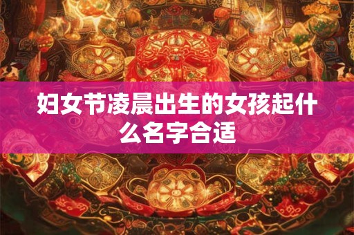 妇女节凌晨出生的女孩起什么名字合适