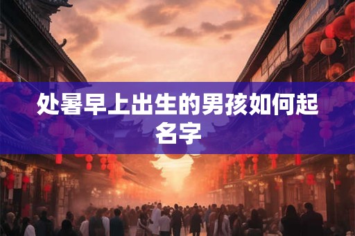 处暑早上出生的男孩如何起名字