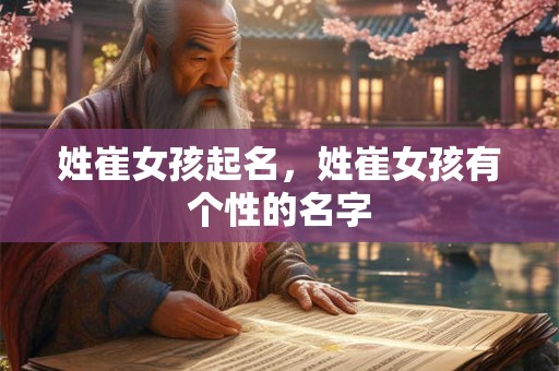 姓崔女孩起名，姓崔女孩有个性的名字