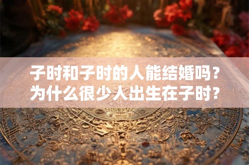 子时和子时的人能结婚吗？为什么很少人出生在子时？