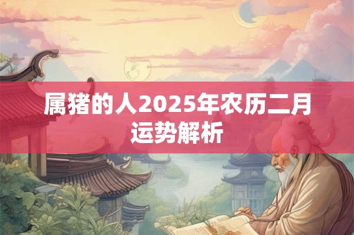 属猪的人2025年农历二月运势解析