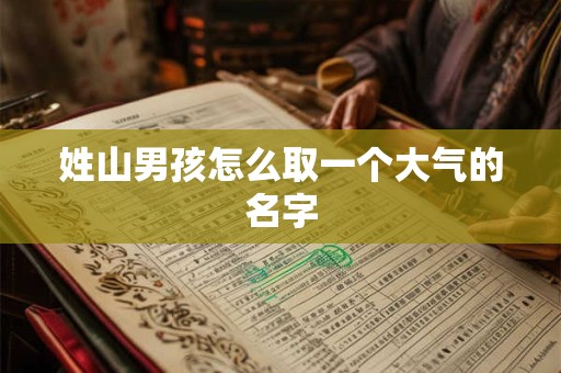 姓山男孩怎么取一个大气的名字