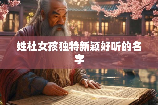 姓杜女孩独特新颖好听的名字