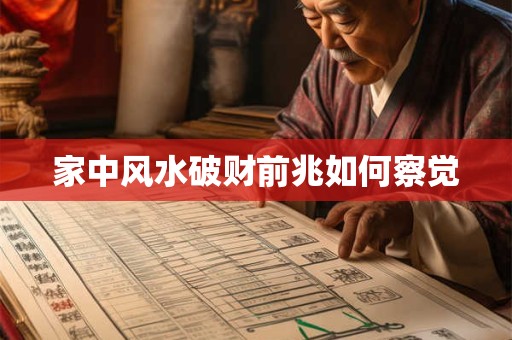 家中风水破财前兆如何察觉