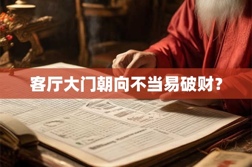 客厅大门朝向不当易破财？
