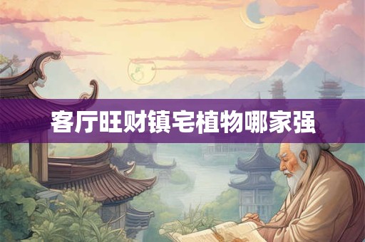 客厅旺财镇宅植物哪家强