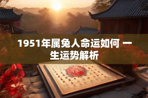 1951年属兔人命运如何 一生运势解析