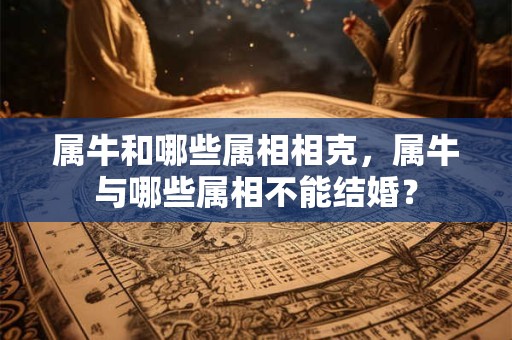 详细阅读:属牛和哪些属相相克,属牛与哪些属相不能结婚? 属牛和哪些属相相克,属牛与哪些属相不能结婚?