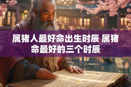 属猪人最好命出生时辰 属猪命最好的三个时辰