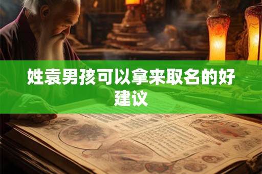 姓袁男孩可以拿来取名的好建议